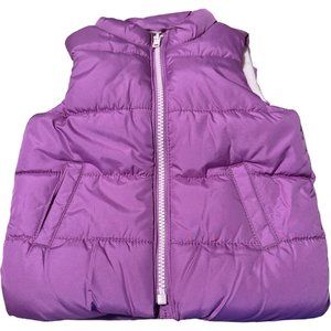 Old Navy Infant Quilted Frost Free Puffer Vest Light Purple Size 18-24 Months